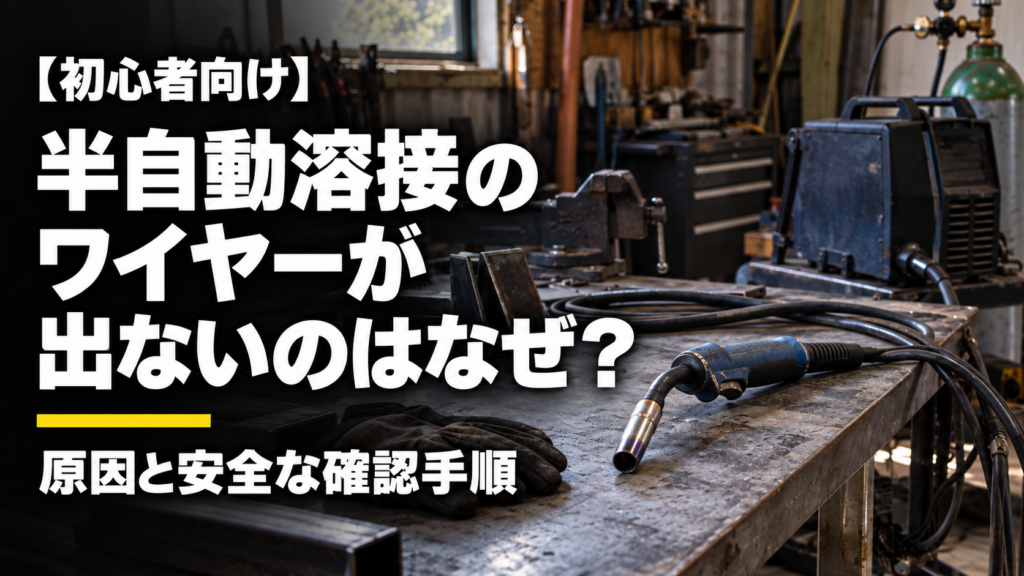 【初心者向け】半自動溶接のワイヤーが出ないのはなぜ？ 原因と安全な確認手順