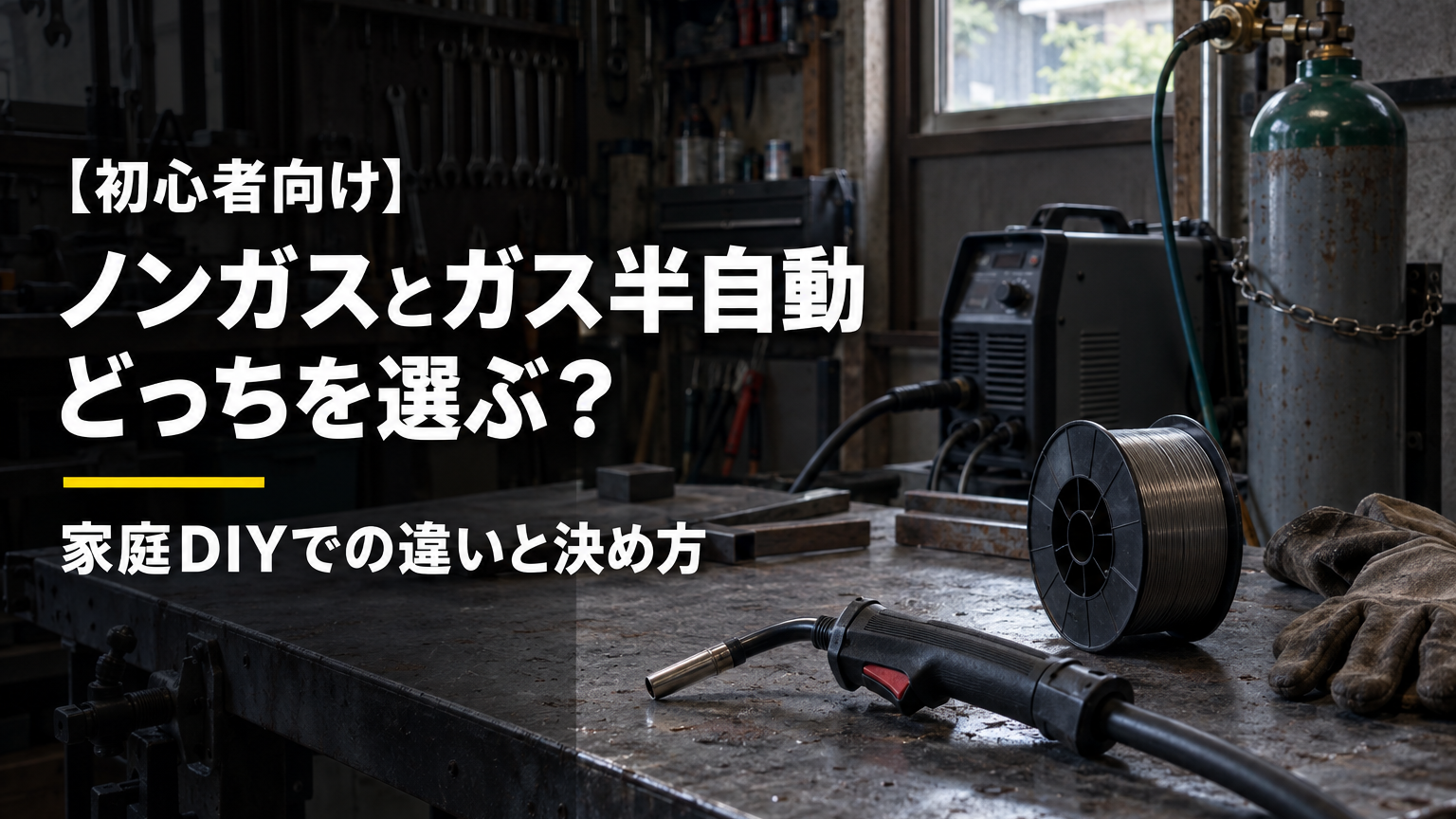 【初心者向け】ノンガスとガス半自動 どっちを選ぶ？ 家庭DIYでの違いと決め方