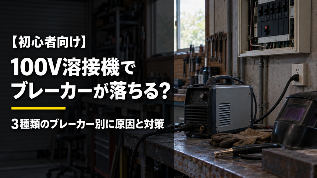 【初心者向け】100V溶接機でブレーカーが落ちる？ 3種類のブレーカー別に原因と対策