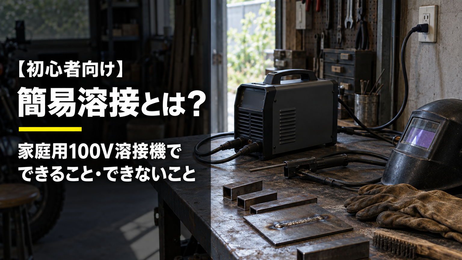 簡易溶接とは？家庭用100V溶接機でできること・できないこと【初心者向け】