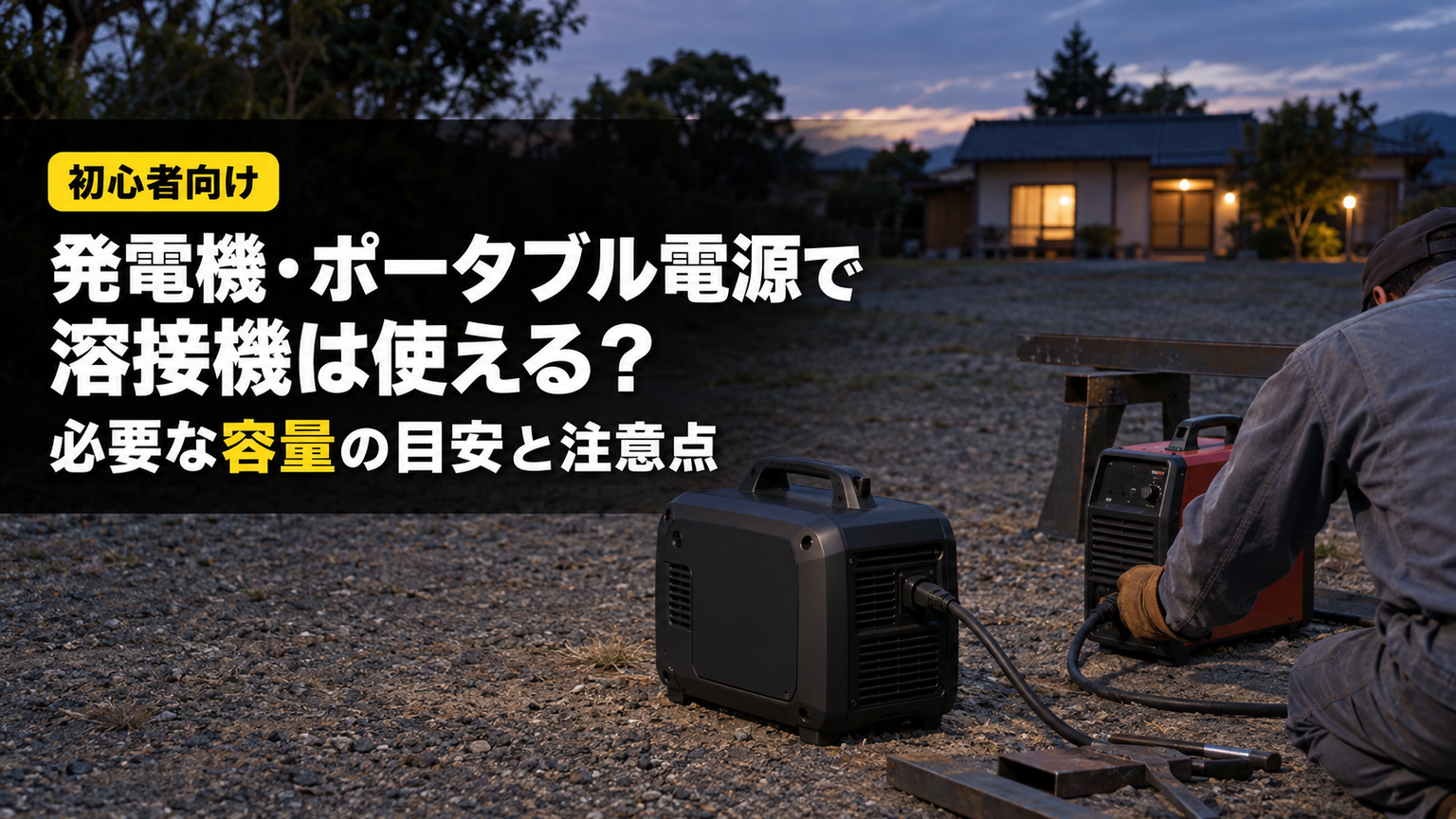 発電機・ポータブル電源で溶接機は使える？必要な容量の目安と注意点