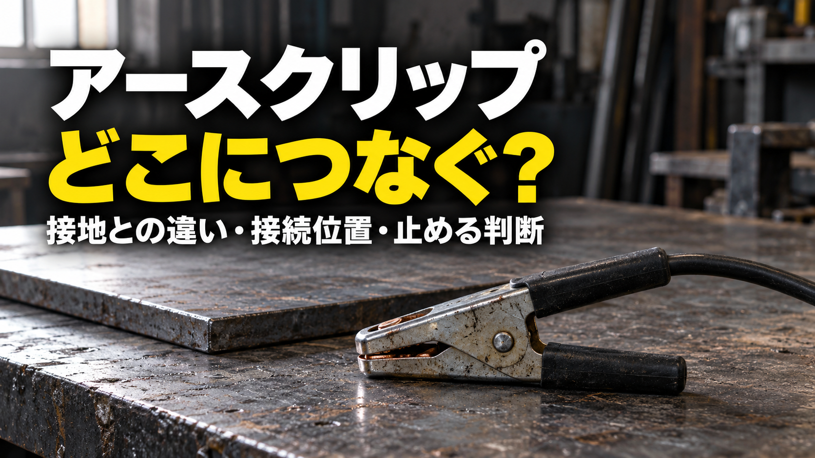 アースクリップの接続位置と保護接地との違いを整理する記事のタイトル画像
