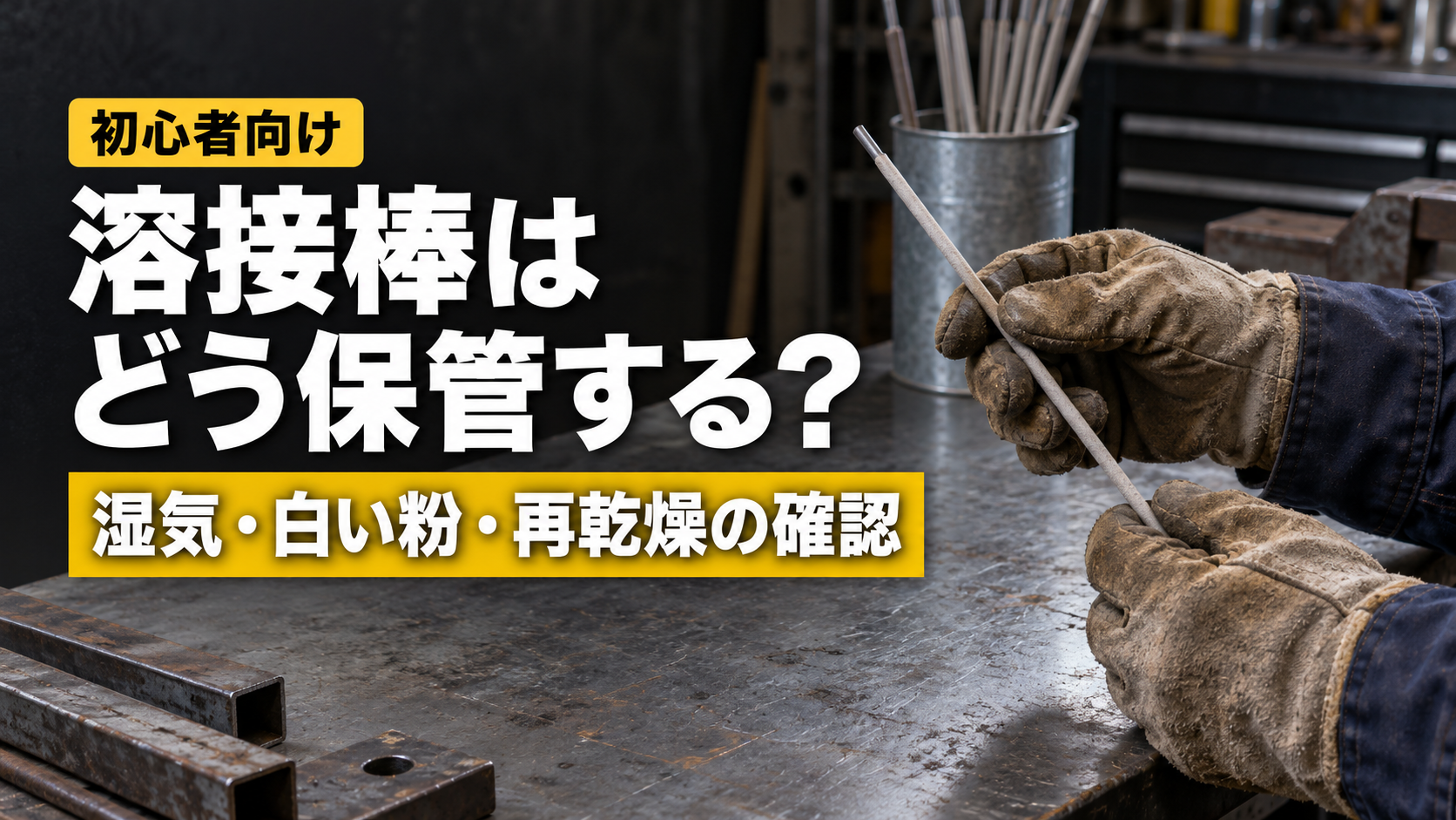 溶接棒はどう保管する？湿気・白い粉・再乾燥の確認