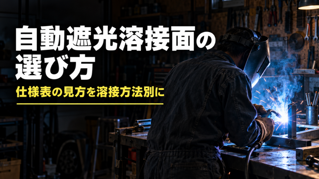 自動遮光溶接面の選び方 仕様表の見方を溶接方法別に
