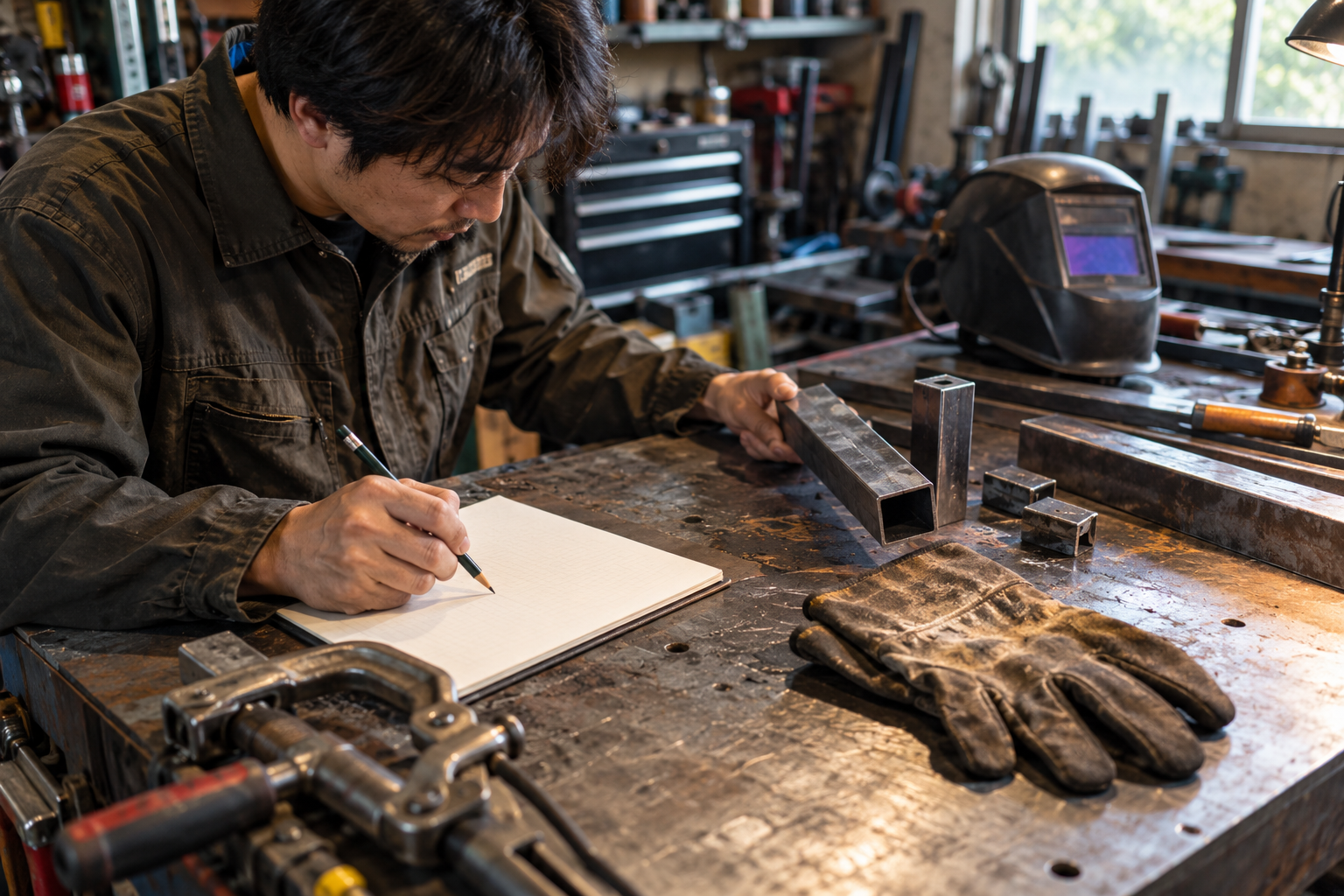 購入前の確認項目を書き出すDIY作業場