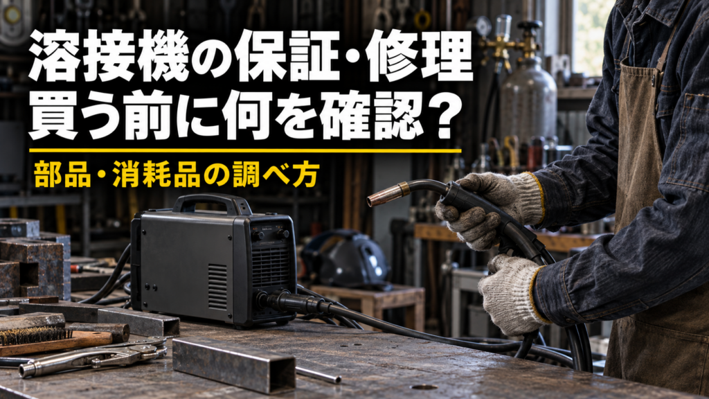 溶接機の保証・修理・部品供給はどう確認する？購入前に整理したいサポートの選び方【初心者向け】