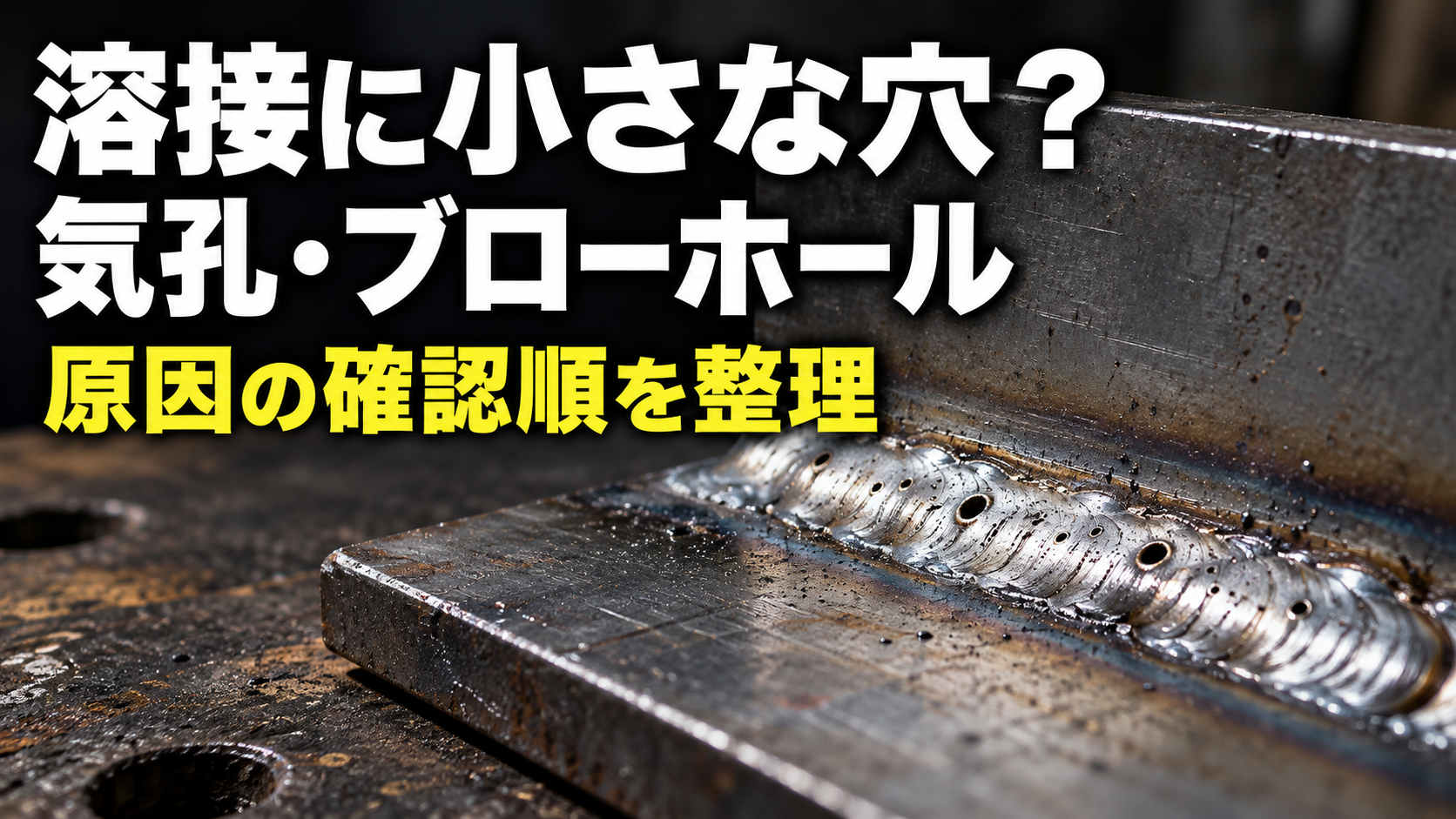 溶接に気孔・ブローホールができるのはなぜ?原因の確認順と再練習の進め方【初心者向け】