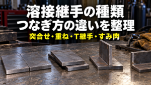 溶接継手の種類はどう違う？突合せ・重ね・T継手とすみ肉溶接の基本を整理【初心者向け】