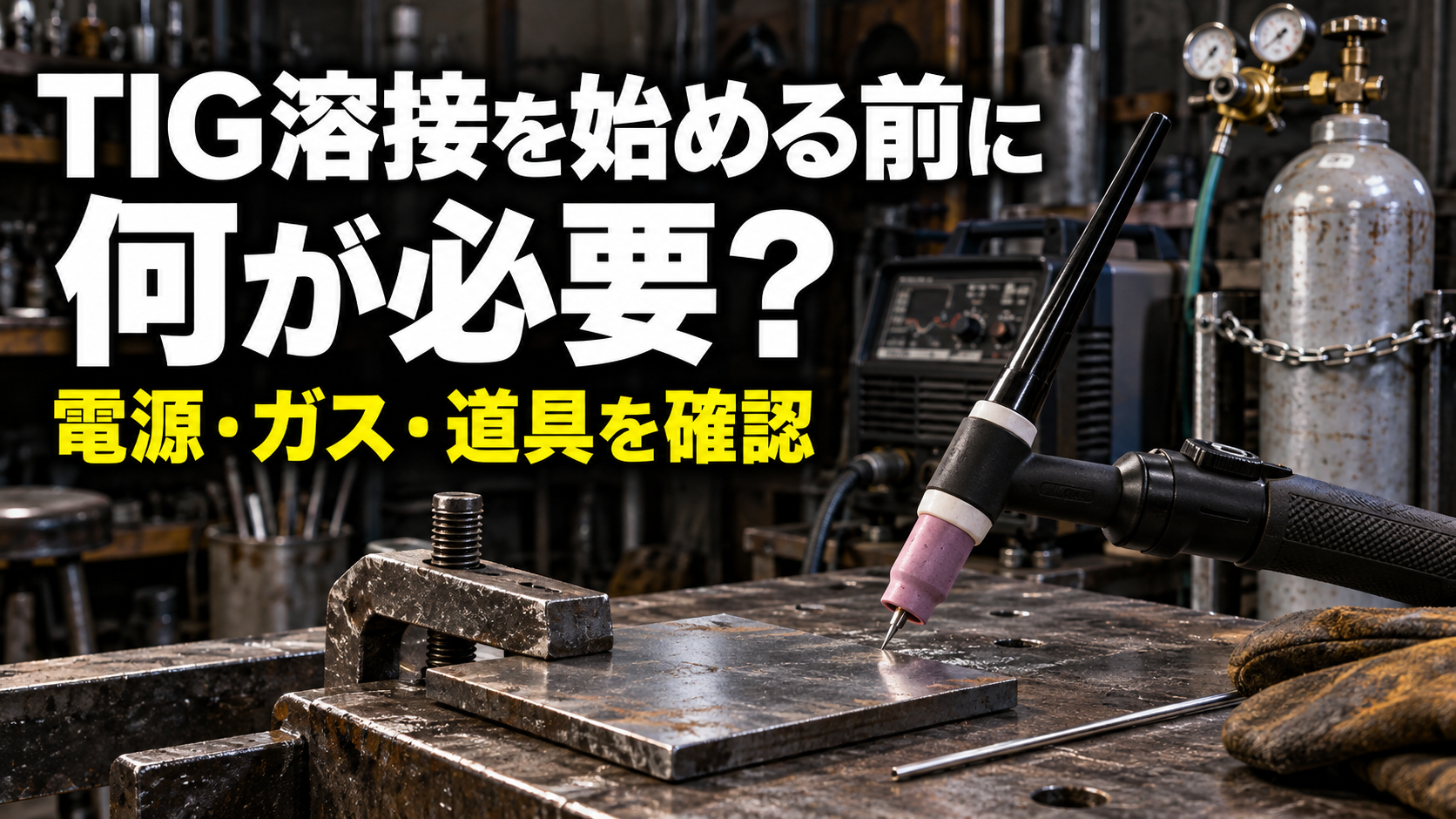 TIG溶接は家庭DIYで始められる？電源・ガス・道具と導入前の確認事項を整理【初心者向け】