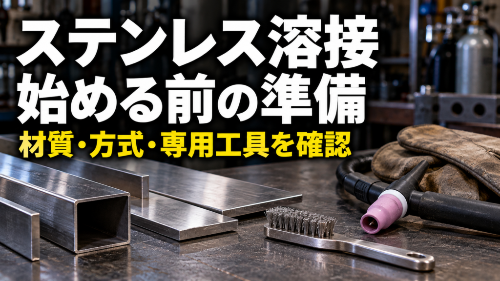 ステンレス溶接をDIYで始める前に｜材質・方式・専用工具と失敗を減らす準備を解説