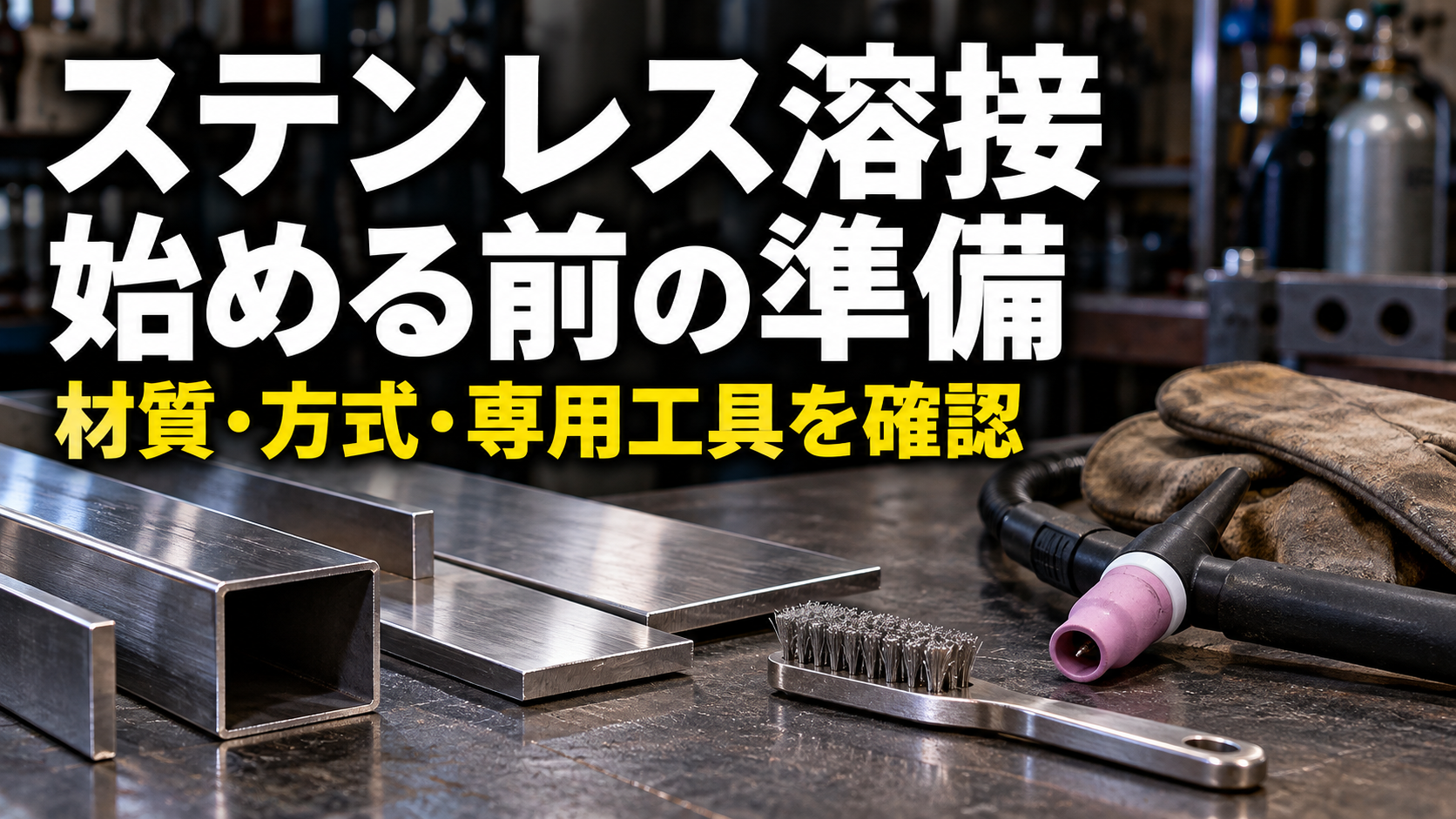 ステンレス溶接をDIYで始める前に｜材質・方式・専用工具と失敗を減らす準備を解説