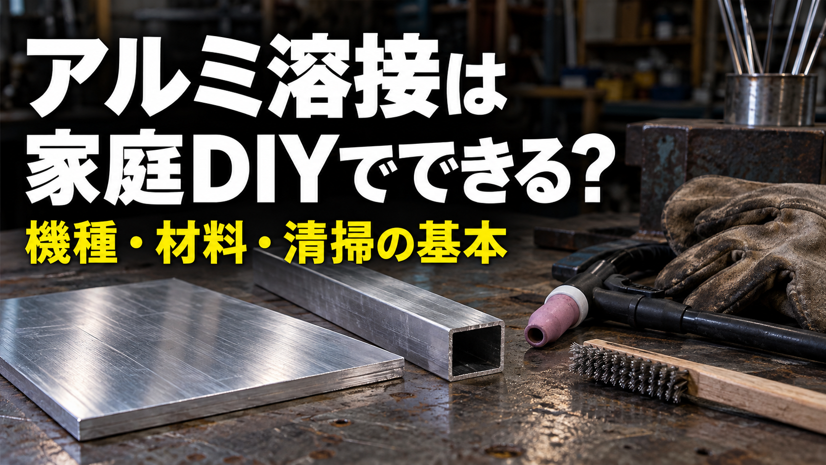アルミ溶接は家庭DIYでできる？対応機種・酸化皮膜・清掃と材料選びの基本を解説