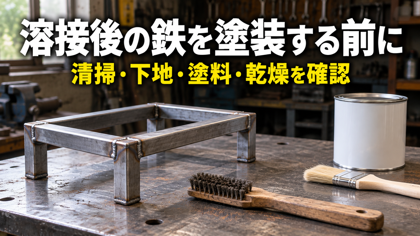 溶接後の鉄はどう塗装する？清掃・下地・塗料選びと乾燥前後の確認を整理【DIY向け】