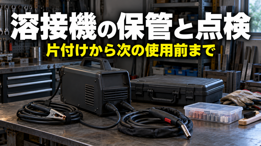 溶接機はどう保管する？使用後の片付け・清掃と久しぶりに使う前の点検【DIY向け】